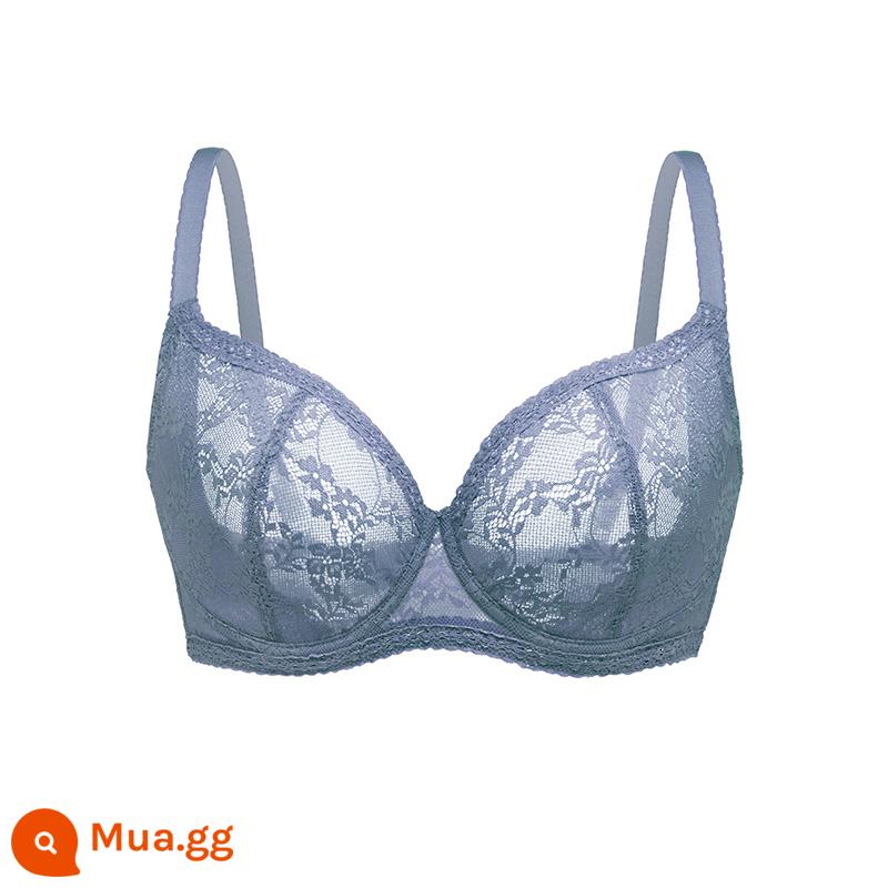 HSIA Ya Quần Lót Nữ Full Cup Mỏng Ren Push-Up Bra Hàng Ngày Ren Lớn Ngực Khoe Áo Ngực Nhỏ - màu xanh quê hương