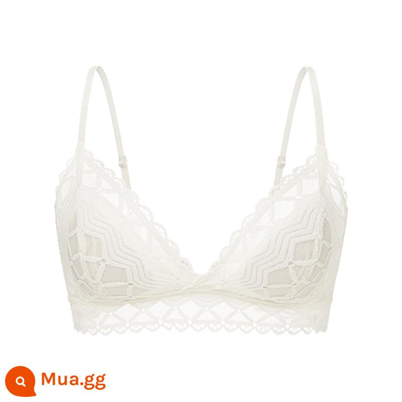 HSIA ya đồ lót màu đỏ nữ hôn nhân năm sinh ngực nhỏ bralette hình học hiện đại không có vòng thép áo ngực - mùa đông trắng