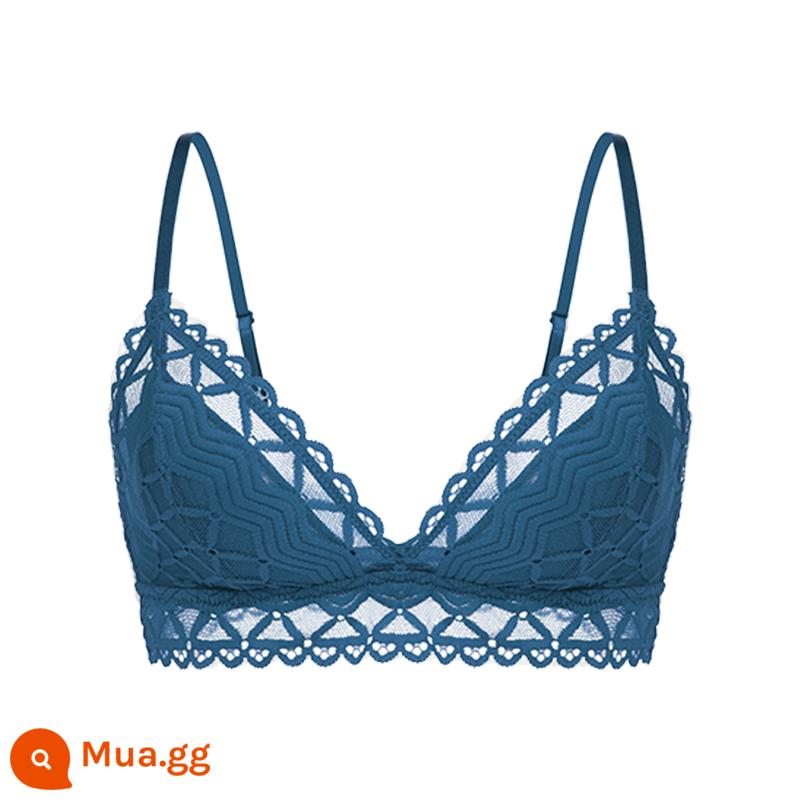 HSIA ya đồ lót màu đỏ nữ hôn nhân năm sinh ngực nhỏ bralette hình học hiện đại không có vòng thép áo ngực - màu xanh biscay