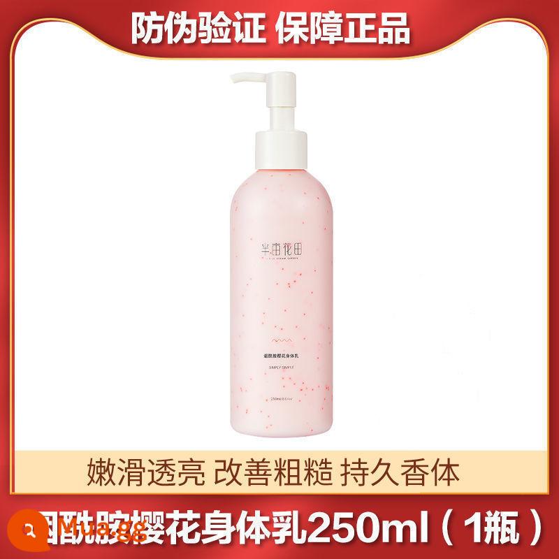 Cánh đồng hoa nửa mẫu Anh Niacinamide Sữa dưỡng thể hoa anh đào dành cho nam và nữ Hương thơm mùa thu đông Kem dưỡng ẩm cơ thể lâu dài - Sữa dưỡng thể Sakura 250ml*1 chai ❤giá rẻ toàn mạng