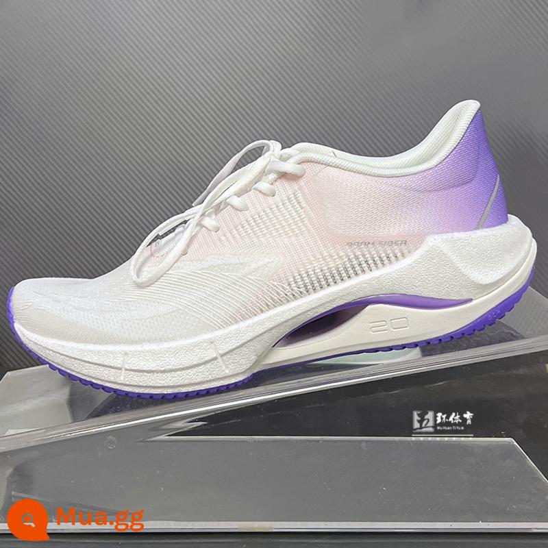 Giày chạy bộ Li Ning 2023 mới siêu nhẹ 20 cho nam và nữ Giày chạy bộ siêu nhẹ bằng lụa có độ đàn hồi cao ARBT001/002 - ARBT002-10 màu trắng sữa/hồng nhạt nữ tính