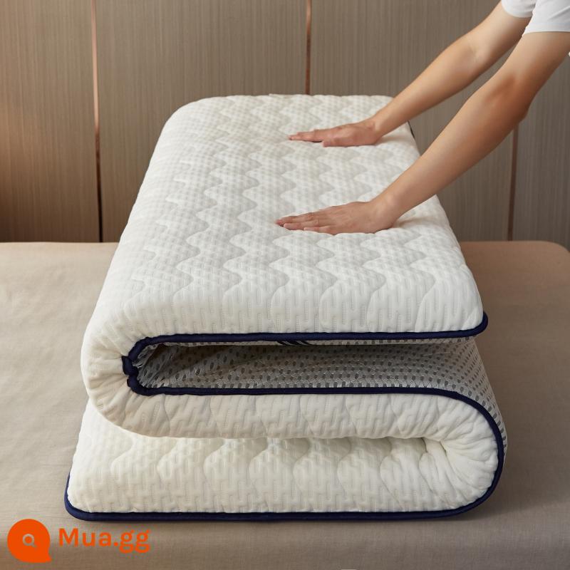 Năm sao co giãn cao cấp nệm mút xốp bọc đệm mềm mại nhà nệm tatami thảm ký túc xá sinh viên - Giường đôi màu trắng