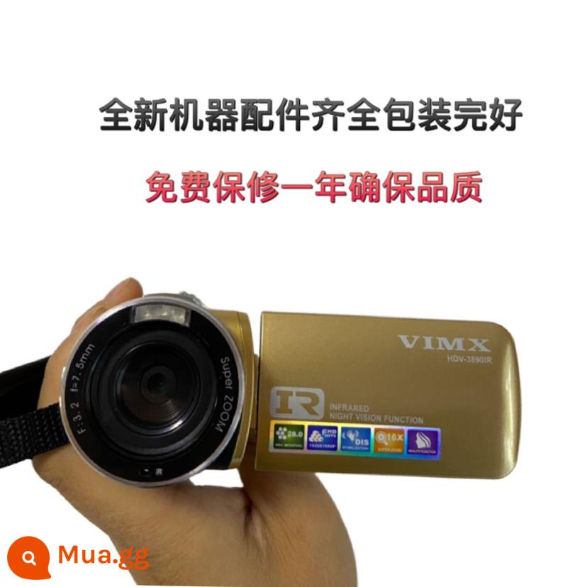 Máy ảnh retro Đầu ghi video DV Boka Máy ảnh VIMX HD 4K Xiaohongshu quay video vlog - Màu vàng thông thường không có điều khiển từ xa