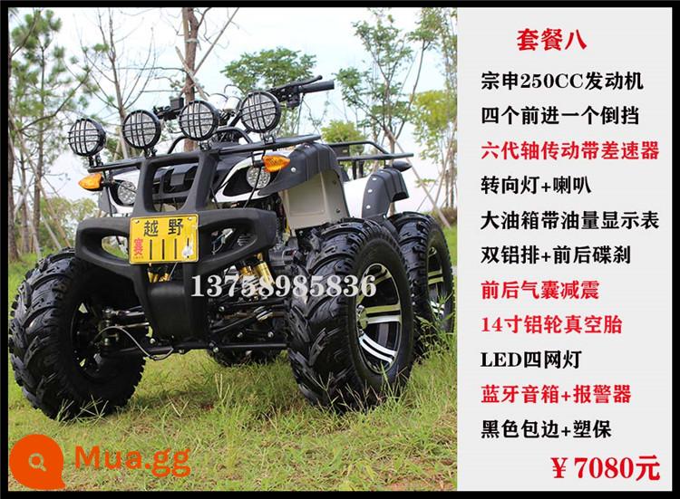 Bò lớn và nhỏ ATV bốn bánh địa hình leo núi xe máy dẫn động bốn bánh xăng dành cho người lớn hộp số tự động mọi địa hình nhiên liệu - Gói Big Bull 8 Dẫn động cầu sau