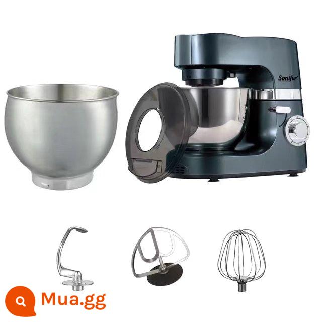 Máy đầu bếp gia dụng thương mại nước ngoài Sonifer 5L5.5L6.2L7L8L12L Máy trộn mì điện tự động - Màu xanh 1200W8075 7L