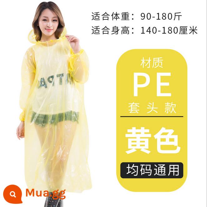 Đợt hàng. Áo mưa người lớn trẻ em dày dặn áo mưa di động nam nữ poncho ngoài trời phù hợp với LGO tùy chỉnh - Dây cao su dây mui xe 6 dây cực dày màu vàng