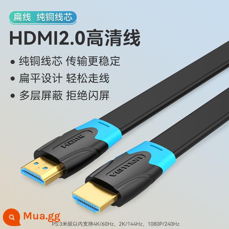 Wei Xun HDMI Cáp Kết Nối Độ Nét Cao Màn Hình Cáp Nối Dài 2.0 4K Máy Tính Tivi Máy Chiếu Dữ Liệu 144Hz - Nâng cấp dây dẹt (đồng nguyên chất)