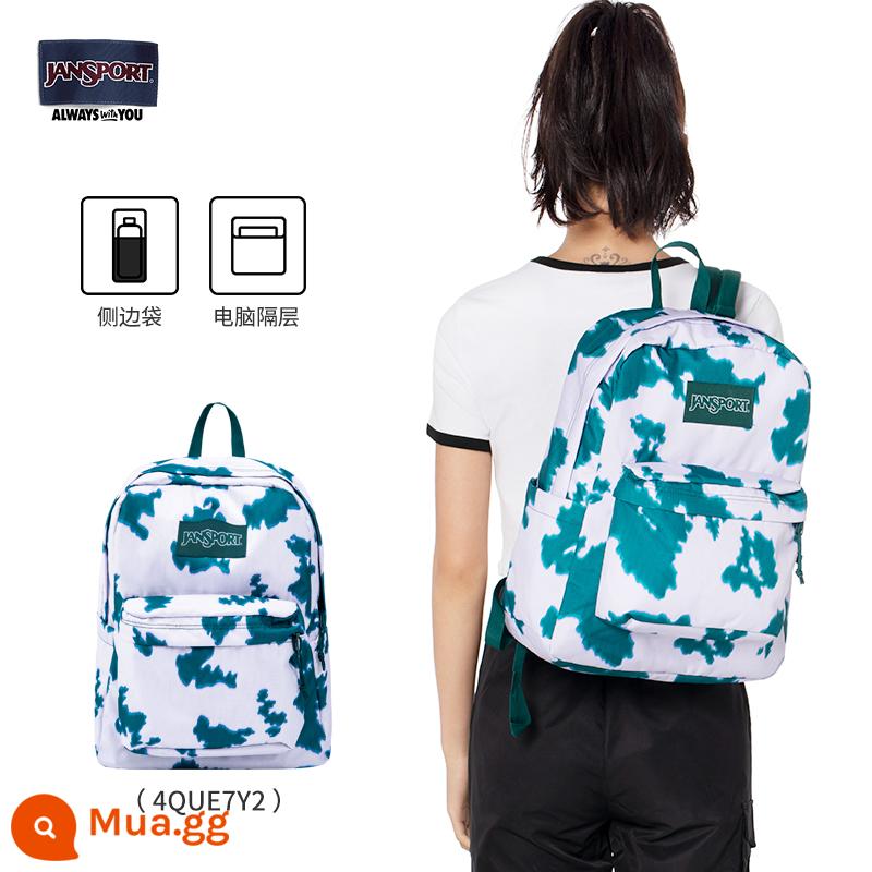 Túi đeo vai Jansport 22 năm mới macaroon aurora gradient màu trong khuôn viên trường nữ sinh cặp đi học giản dị 68T - 4QUE7Y2-thuốc nhuộm cà vạt sữa (ngăn máy tính + túi bên bình nước)