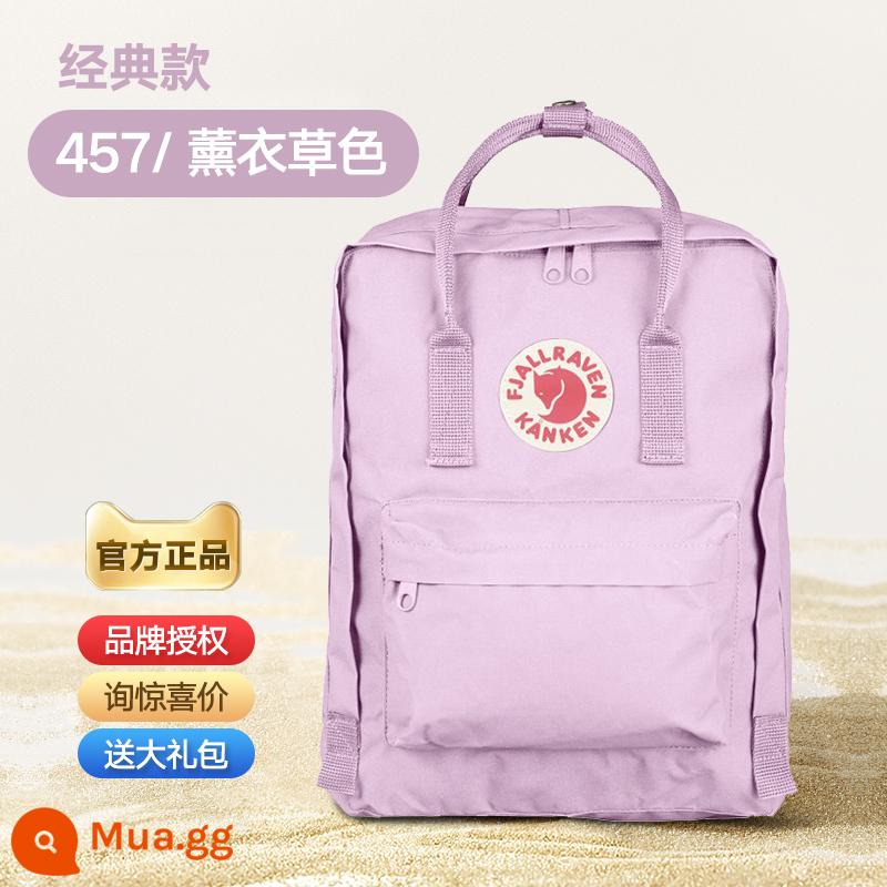 Chính Hãng Fjallraven Thụy Điển Cáo Bắc Cực Balo Nữ Mini Học Sinh Ba Lô Máy Tính Kanken Nam - Hoa Oải Hương 457