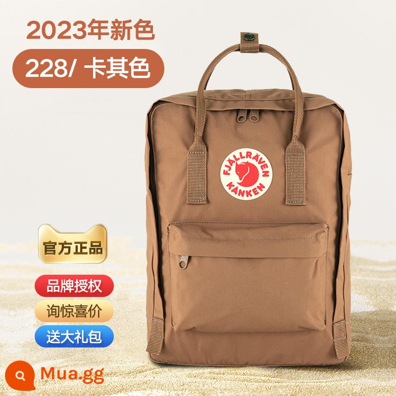 Chính Hãng Fjallraven Thụy Điển Cáo Bắc Cực Balo Nữ Mini Học Sinh Ba Lô Máy Tính Kanken Nam - 228 Kaki (màu mới 2023)