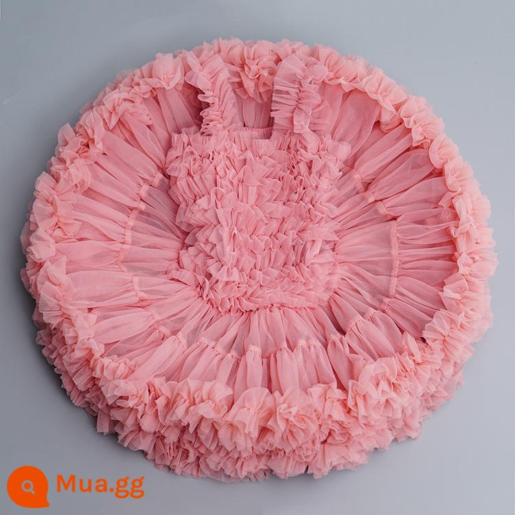 Váy tutu bé gái váy mùa hè váy tutu công chúa váy bé một tuổi váy thỏ thỏ trẻ em - Bean Paste Red Phiên bản nâng cấp Gabon Dress Màu cổ điển