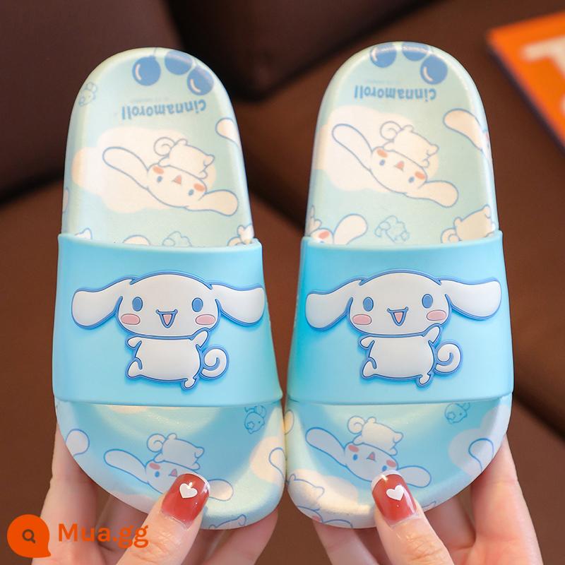 Sanrio Kuromi đồng thương hiệu dép trẻ em bé gái mùa hè dễ thương trong nhà chống trượt cho bé cỡ vừa và lớn dép trẻ em - (Được ủy quyền chính hãng) Chó tai to 1925--màu xanh