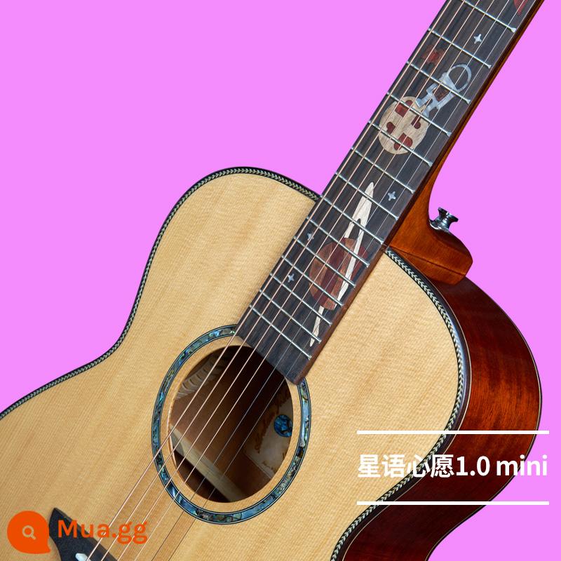 Abraham đàn guitar ngôn ngữ ngôi sao chúc đêm giữa biển sâu lãng mạn đầy veneer cộng với rung hộp điện nam nữ người mới bắt đầu - Ngôi sao ngôn ngữ mong muốn 1.0mini 36 inch