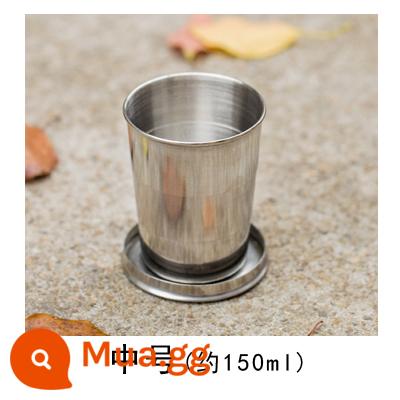 Du Lịch Ngoài Trời Cốc Nước Di Động Cốc Sáng Tạo Kính Thiên Văn Cốc Gấp Gọn Inox 304 Du Lịch Nén Cốc Không Rò Rỉ - Cốc vừa (150ml)