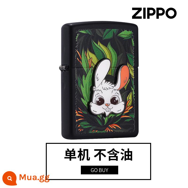 zippo chính hãng bật lửa in màu quạt rừng sticker thỏ zppo huy hiệu dễ thương máy zp gửi bạn trai - Con thỏ lạc trong rừng [Người chơi đơn]