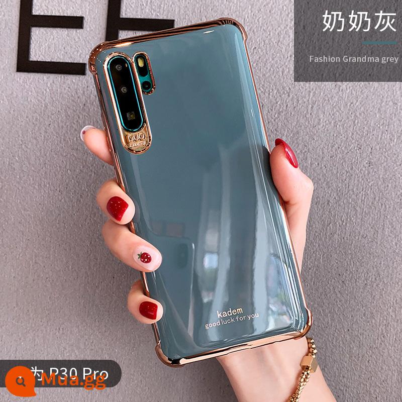 Thích hợp cho giao hàng bình thường trên vỏ bảo vệ điện thoại di động p30pro túi khí toàn diện chống rơi p30 vỏ bảo vệ silicon mềm 30pro - bà xám