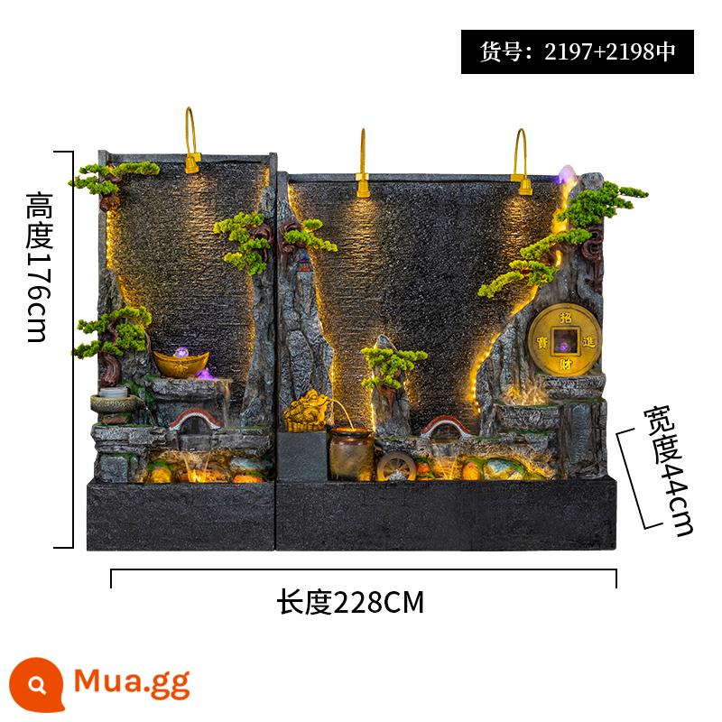 Đồi Rocked và Fountain Water Water Wall Wall - Sự kết hợp 2197+2198