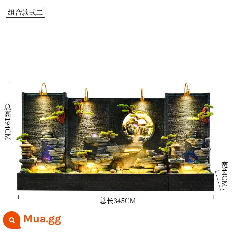 Đồi Rocked và Fountain Water Water Wall Wall - Sự kết hợp 2 345*44*194CM