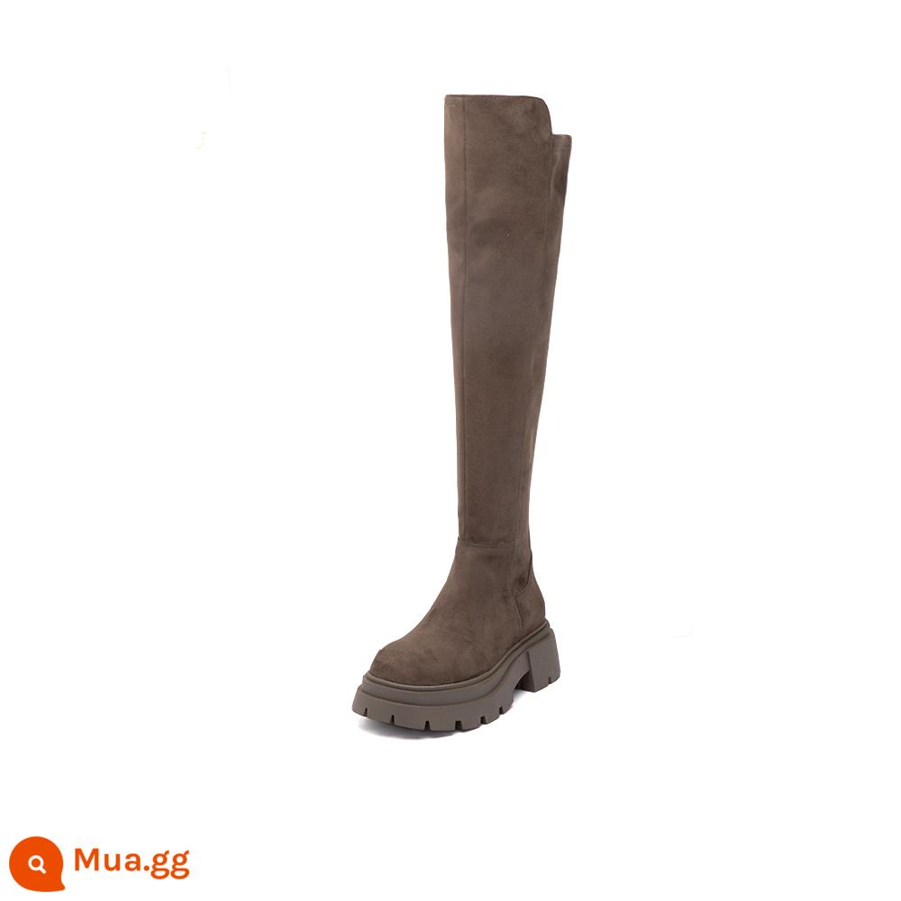 Hình ảnh đẹp nhất 23 Trung tâm mua sắm mùa đông Fashionable Plus Velvet Cool Rider Boots Giày bốt nữ MD101DG3Z - Giày bốt thời trang cao quá đầu gối màu nâu