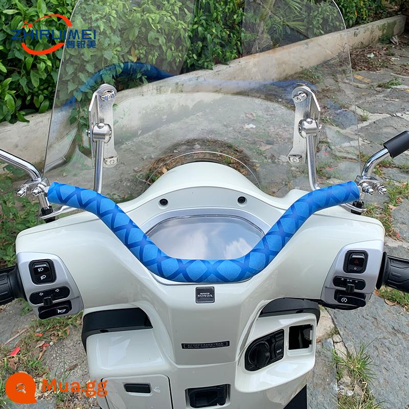 Zhiruimei phù hợp với thanh cân bằng đã sửa đổi của Honda ns125la thanh ngang giá điện thoại di động thanh mở rộng tay vịn cho trẻ em - NS125LA viền dưới sọc xanh đường kính 22mm độ dày thành 7,8