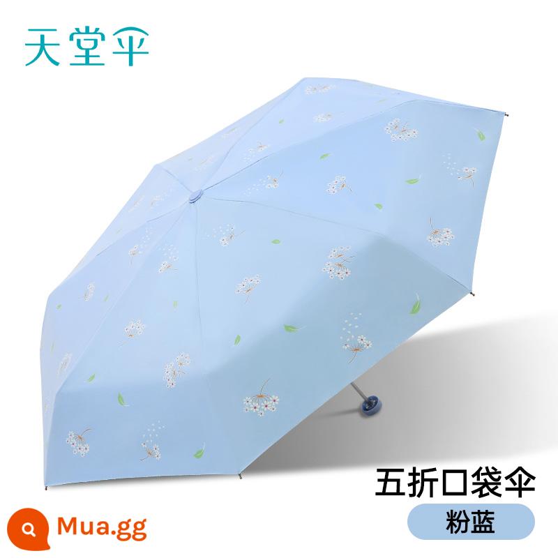 Paradise Umbrella Vinyl Kem chống nắng Chống tia cực tím Dù nhẹ và Dù gấp di động nhỏ dành cho phụ nữ và những ngày mưa cho bé trai - Hồng Xanh - Giảm 50% Hoa