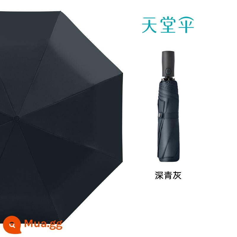 Paradise Umbrella Gấp Tự Động Di Động Vinyl Chống Nắng Dù Dù Dù Được Gia Cố Dày Nắng Dù Kép Nam Nữ - màu xám đen