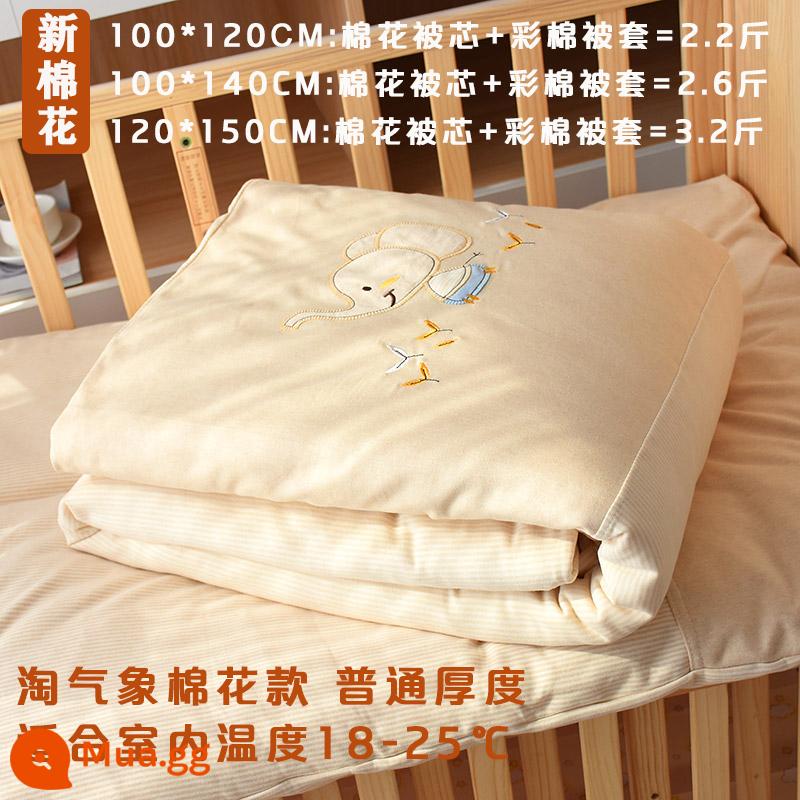 Chăn Cho Bé Nguyên Chất Cotton Mùa Thu Đông Dày Sơ Sinh Trẻ Em Chăn Bông Cho Bé Mẫu Giáo Tất Cả Các Mùa Chăn Nhỏ - Bông Taoqiang (bàng quang có thể tháo rời) loại dày, nhiệt độ phòng 18-25 độ