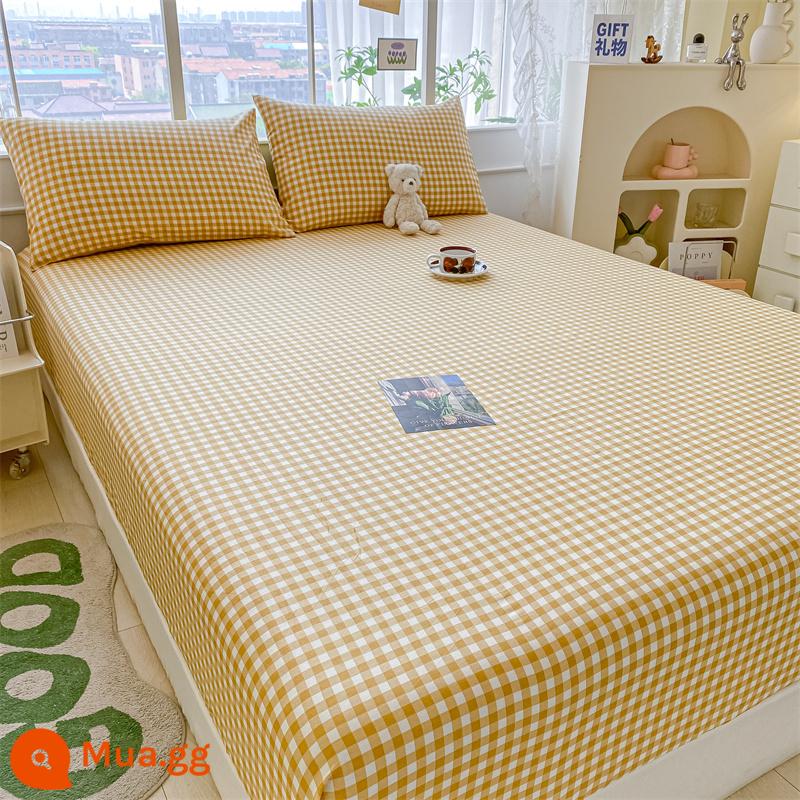 Tấm trải giường bằng cotton nguyên chất một mảnh Khăn trải giường bằng vải cotton nguyên chất Túi đựng nệm Simmons chống bụi chống trơn trượt Bộ ga trải giường trọn gói 2023 kiểu dáng mới - ✅Hoàn tất kiểm tra chất lượng] Huang Xiaoge] 100% cotton sợi dài Tân Cương, thích hợp để ngủ khỏa thân