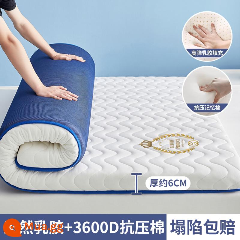 Nệm cao su đệm phòng ngủ nhà xốp nệm ký túc xá sinh viên giường đơn nệm cho thuê đặc biệt tatami - Sọc trắng - dày khoảng 6cm [thoải mái và thoáng khí, sử dụng được trong mọi mùa]