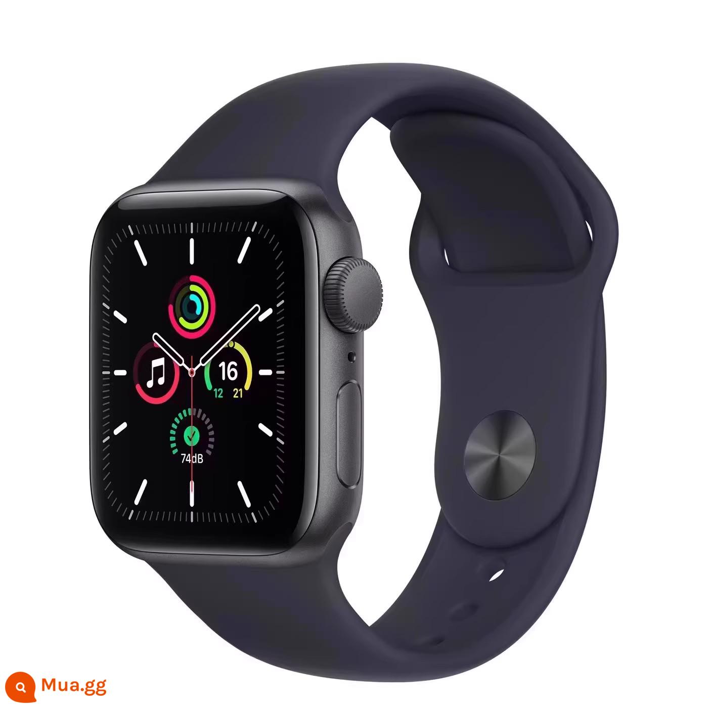 [24 vấn đề miễn lãi] Apple/Apple Apple Watch SE đồng hồ thông minh iwatch đồng hồ điện thoại đa chức năng thể thao dành cho người lớn vòng đeo tay di động iphone dành cho nam và nữ - Vỏ kim loại nhôm màu xám không gian 2021 với dây đeo thể thao màu nửa đêm