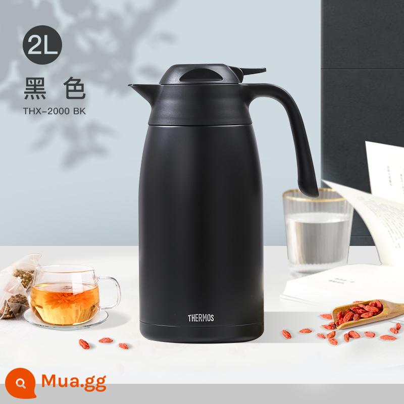 Bình thủy điện gia dụng giữ nhiệt dài ngày đơn giản dung tích lớn nồi giữ nhiệt inox 304 THX-2000 2L - [2L] Đen (BK)