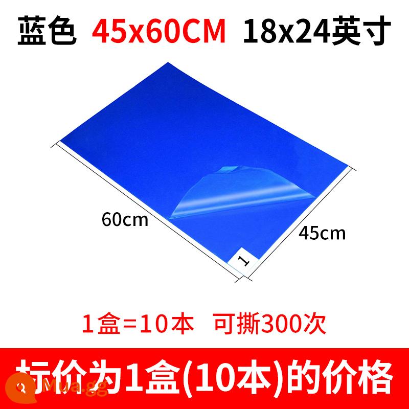 Thảm dính phòng thí nghiệm có thể xé được không bám bụi xưởng cửa bước loại bỏ bụi miếng dán duy nhất hộ gia đình bụi dính sàn - Ưu đãi đặc biệt - xanh 45*60cm (1 hộp 10 cuốn, 300 tờ) 18x24 inch
