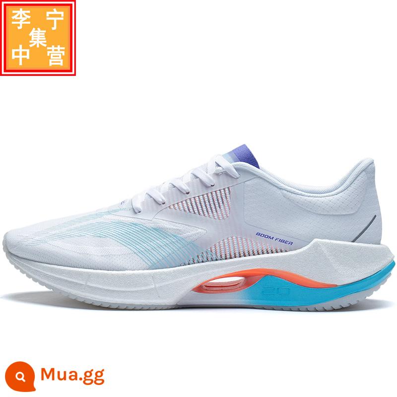 Giày chạy bộ công nghệ lụa Li Ning 2023 mới siêu nhẹ 20 giày thể thao thoáng khí chống sốc nam nữ ARBT001 002 - Mã sơn trắng/xanh ARBT001-6 siêu nhẹ 20