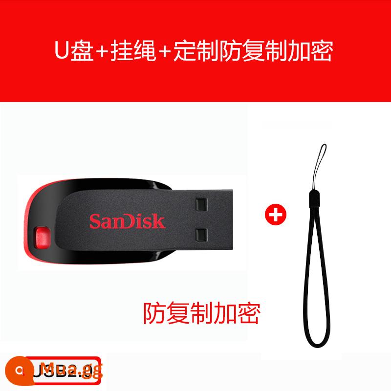 Ổ Đĩa Flash Sandisk 8g16g32g64g128g Xe Mã Hóa Chống Sao Chép Tinh Tế Dịu Dàng Ổ Đĩa Flash USB Cool Blade CZ50 - Đĩa U + mã hóa tùy chỉnh và chống sao chép