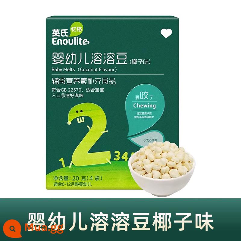 Bánh gạo dành cho trẻ sơ sinh Yingshi Đồ ăn nhẹ cho bé 1-2 tuổi dinh dưỡng cho trẻ khỏe mạnh không có thức ăn không thiết yếu thêm bánh quy que mol - Cấp 2 [Đậu Nành Baby] Vị Dừa