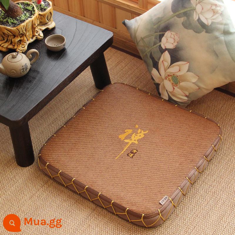 Thảm Kiểu Nhật Bản Futon Thiền Thảm Dày Thiền Phật Thiền Thảm Nhà Trà Đạo Tròn Tất Nam Thảm - Kiểu Zen vuông (đường kính 45cm)