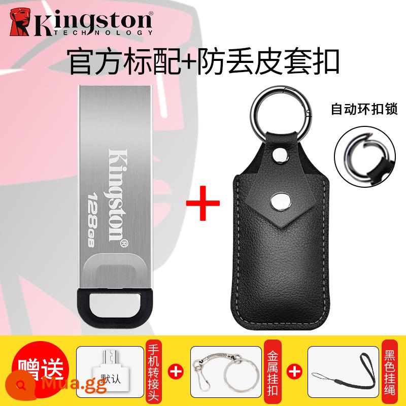 Ổ USB Kingston 128G Điện Thoại Di Động Máy Tính Ô Tô Dung Lượng Lớn Typec Flagship Chính Hãng DTKN Store Ổ USB Flash Chính Hãng - DTKN/128G+[khóa bao da chống thất lạc]