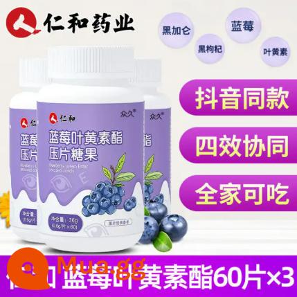 Renhe Blueberry Lutein Ester Viên Gummies Được Cấp Bằng Sáng Chế Cho Người Lớn, Trung Niên Và Người Cao Tuổi Bảo Vệ Mắt Không Dùng Cho Mắt Cửa Hàng Flagship Chính Thức - Trong suốt