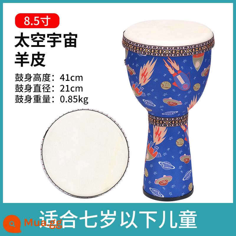 Tuo Mi Châu Phi Guli River Tay trống 8 -inch 10 -inch 12 -inchch da tay trống nhà sản xuất chính Bán hàng trực tiếp - Tên lửa không gian bằng da cừu PVC 8,5 inch + túi quà