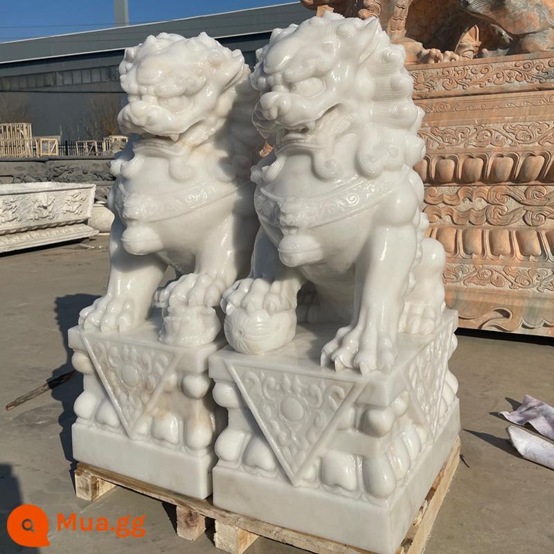 Hanbai Jade Stone Lion, một cặp ngôi nhà ở thị trấn Đá chạm khắc Bàn hộ gia đình Lion Lion Lion Lion - Những con sư tử lớn vào cửa hàng để lựa chọn