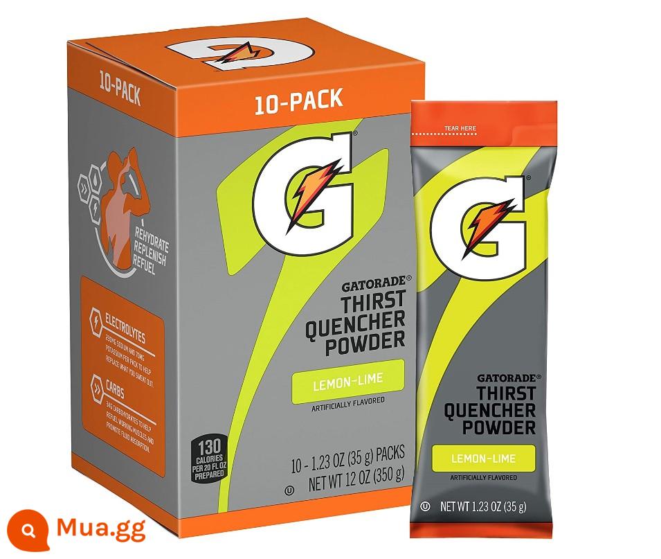 Guoxian Gatorade gửi chai nước uống điện giải rắn thể dục chức năng năng lượng bột hạt không đường - Bao bì di động-Hương chanh chuyên nghiệp-350g (35g/que)