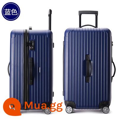 Vali mật khẩu dung lượng lớn nữ 32 inch nam ins lưới màu đỏ đa năng có bánh xe đẩy vali học sinh có khóa kéo - Tấm dày nâng cấp màu xanh đậm [chống trầy xước]