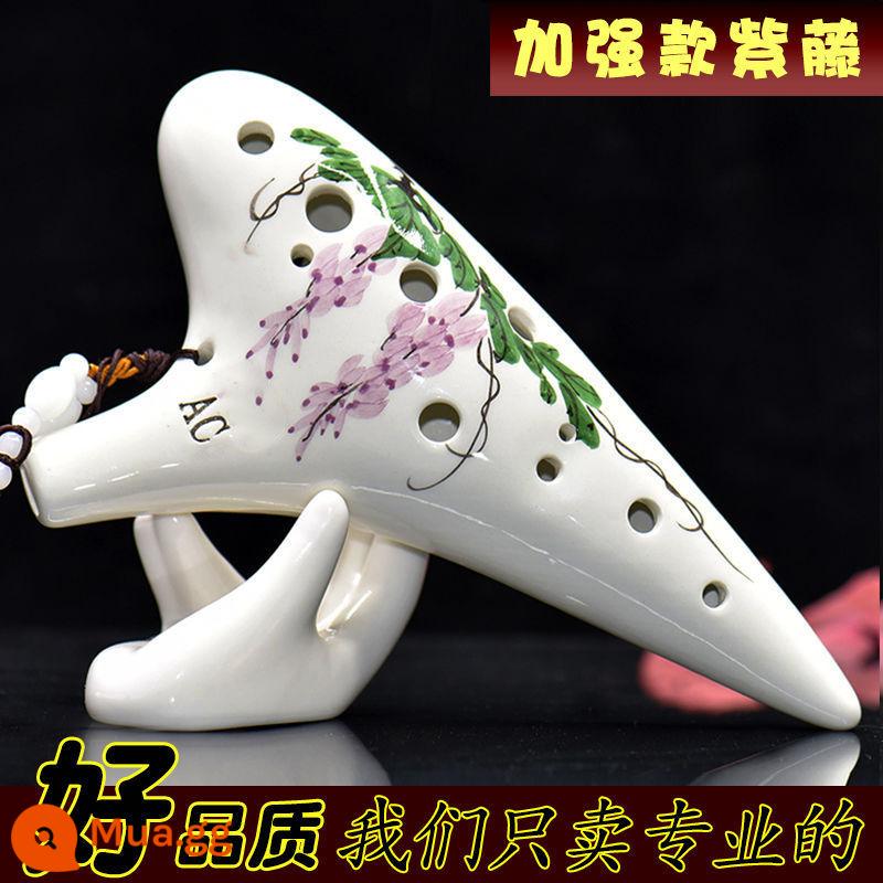 Ocarina 12 lỗ đơn giản dành cho người mới bắt đầu 12 lỗ ac alto C chuyên nghiệp 6 Nhạc cụ học sinh sáo Taoshan 46 - Wisteria [tăng cường sức mạnh cho người mới bắt đầu] với túi dây buộc hướng dẫn