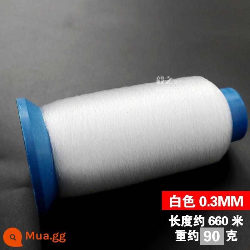 Trong suốt máy may đường chỉ may tay ma thuật vô hình mịn cá sợi tơ vắt sổ quần áo nylon áo cưới cổ áo đánh dấu kim đen - Trong suốt 0,3mm, cuộn khoảng 660 mét