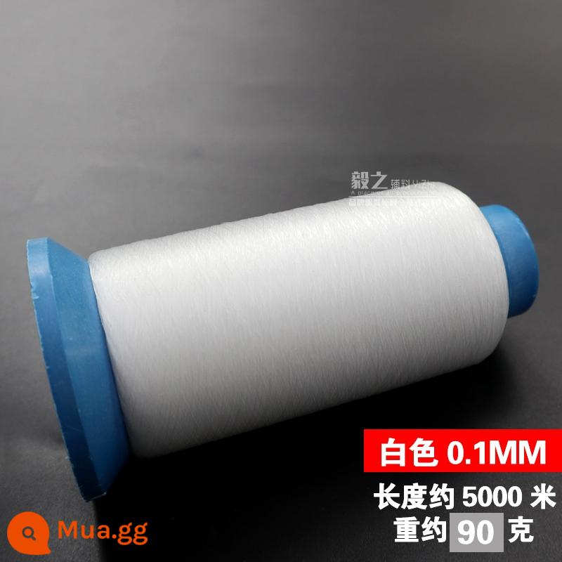 Trong suốt máy may đường chỉ may tay ma thuật vô hình mịn cá sợi tơ vắt sổ quần áo nylon áo cưới cổ áo đánh dấu kim đen - Trong suốt 0,1mm, cuộn khoảng 5000 mét