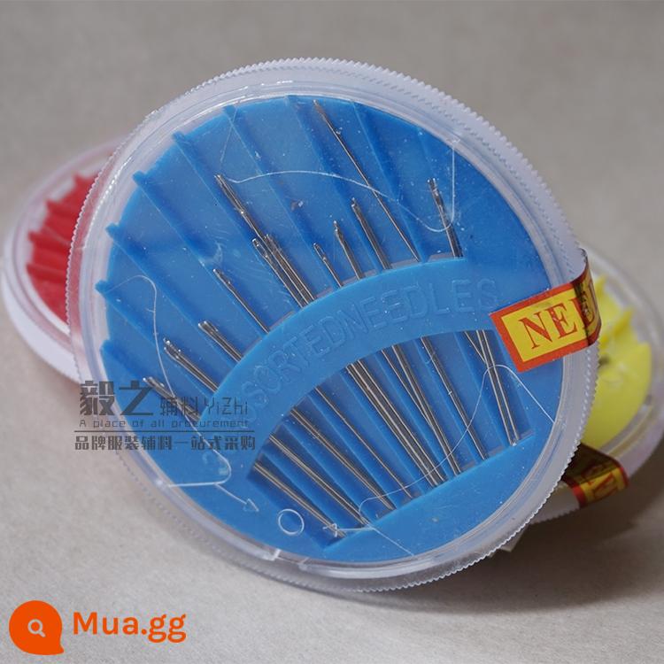 Trong suốt máy may đường chỉ may tay ma thuật vô hình mịn cá sợi tơ vắt sổ quần áo nylon áo cưới cổ áo đánh dấu kim đen - Kim khâu thường 1 hộp