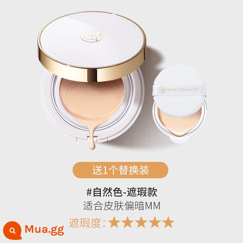 Đệm khí thấm BB cream nữ che khuyết điểm dưỡng ẩm lớp trang điểm lâu trôi kiểm soát dầu cách ly kem nền dạng lỏng sinh viên ngang bằng cc cream - Kem che khuyết điểm màu tự nhiên (1 lần nạp)