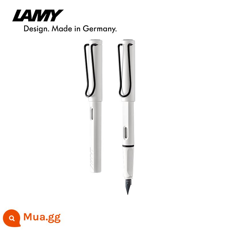 Hộp quà tặng bút máy LAMY/Lingmei Sê-ri săn bắn Safari phiên bản giới hạn bút mực đỏ và trắng hộp quà tặng sinh viên đại học văn phòng phẩm bút chữ ký phụ nữ thực hành thư pháp quà tặng cặp đôi quà tặng thích hợp - Hộp quà cột bút màu trắng và bút màu đen