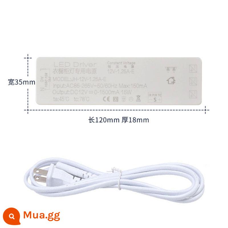 Đèn LED siêu mỏng chiếu sáng toàn bộ tủ 12V tủ trưng bày lộ đèn chiếu sáng treo tủ quần áo tủ sách tủ rượu đáy trong nhà bếp hộp đèn đuôi ô tô - Một đến ba máy biến áp 15W