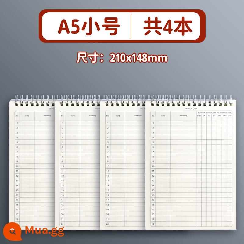 Sách ghi nhớ một từ tiếng Anh sinh viên đại học ghi nhớ lại hiện vật Đường cong trí nhớ Ebbinghaus bốn cấp độ sáu cấp độ nâng cấp đặc biệt kỳ thi tuyển sinh sau đại học này đọc chính tả sổ ghi chú giấy dày bìa chống thấm sách di động một từ - A5 khổ nhỏ [4 cuốn]